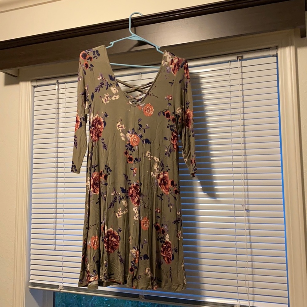 green floral summer dress